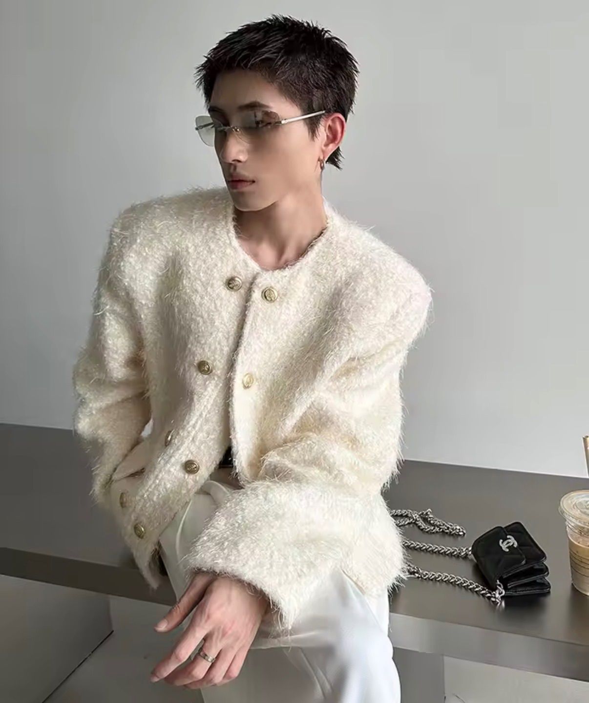 ウールジャケット エレガント シック きれいめ 韓国 モード ユニセックス