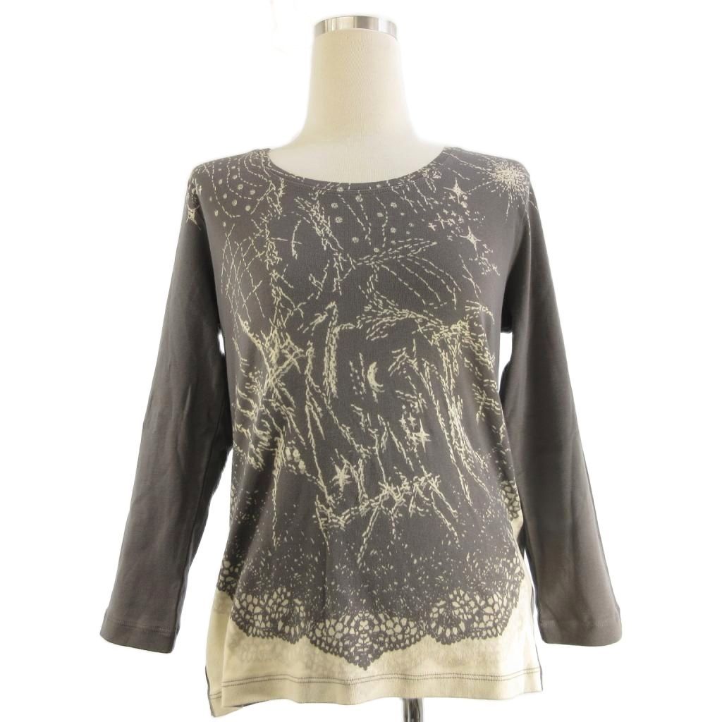 イッセイミヤケ ISSEY MIYAKE HaaT タグ付 カットソー 長袖 クルーネック コットン 灰色 グレー 2 ECT