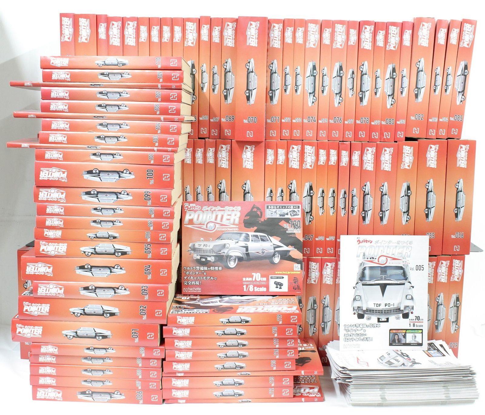 未組立 アシェット ウルトラセブン ポインターをつくる 1-120巻 車 模型 フィギュア ホビー -D-B 120-byebye