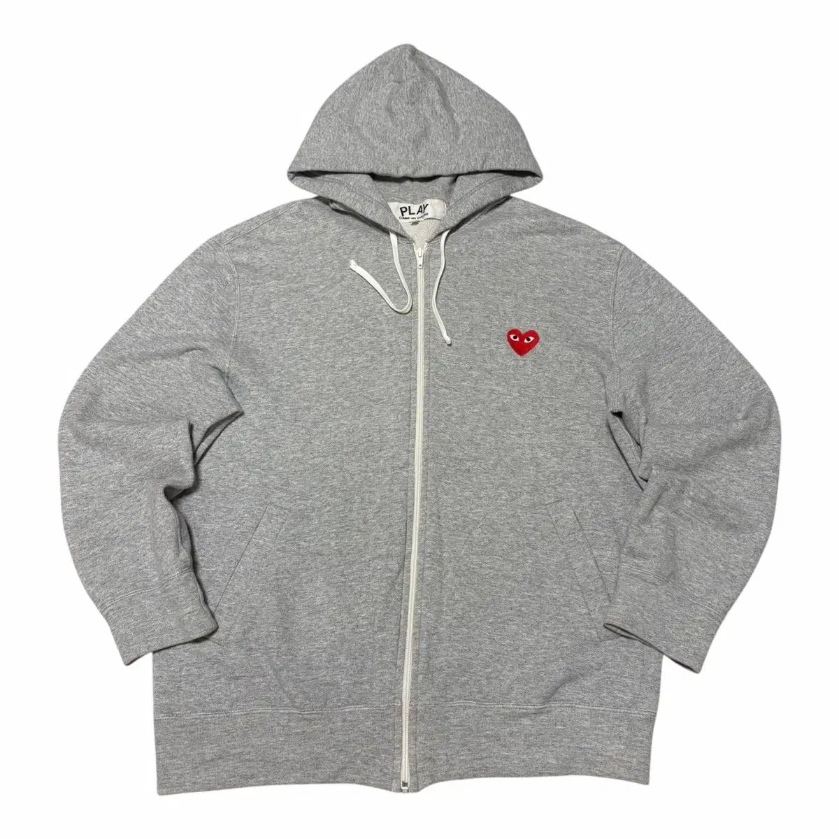 メンズ 日本版) COMME des GARCONS グレー レッドワッペン フード 