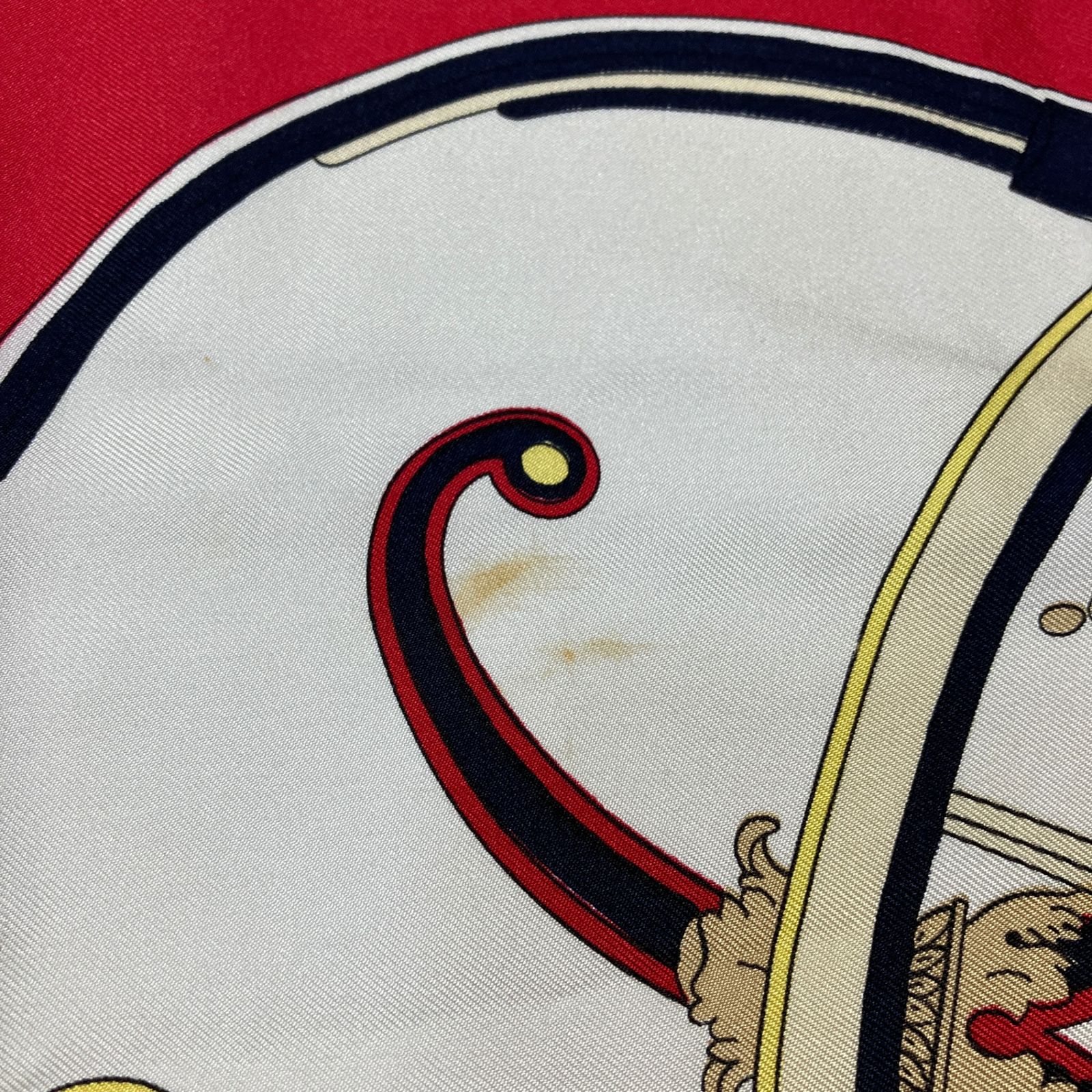 2510-257｜エルメス カレ 90 スカーフ シルク ネイビー