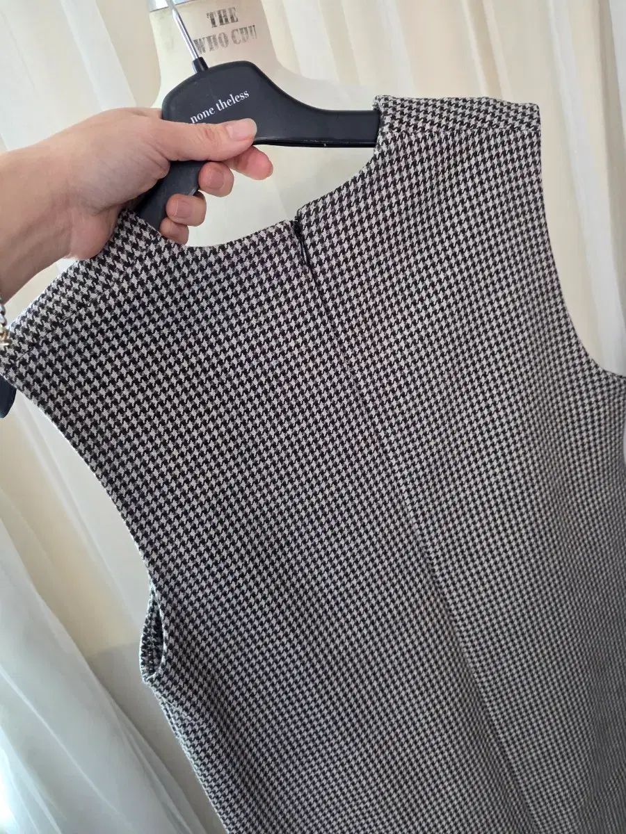  マルニ ヘリンボーン Vネック ONE PIECE 長袖 七分袖 ひざ丈ワンピース