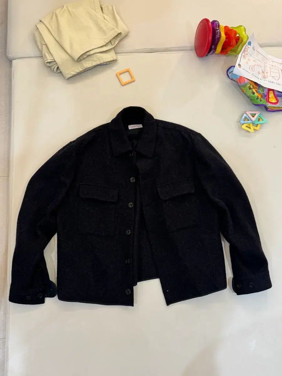 20 fw ルメール ウール アルパカ ツーポケット ジャケット ブラック 52