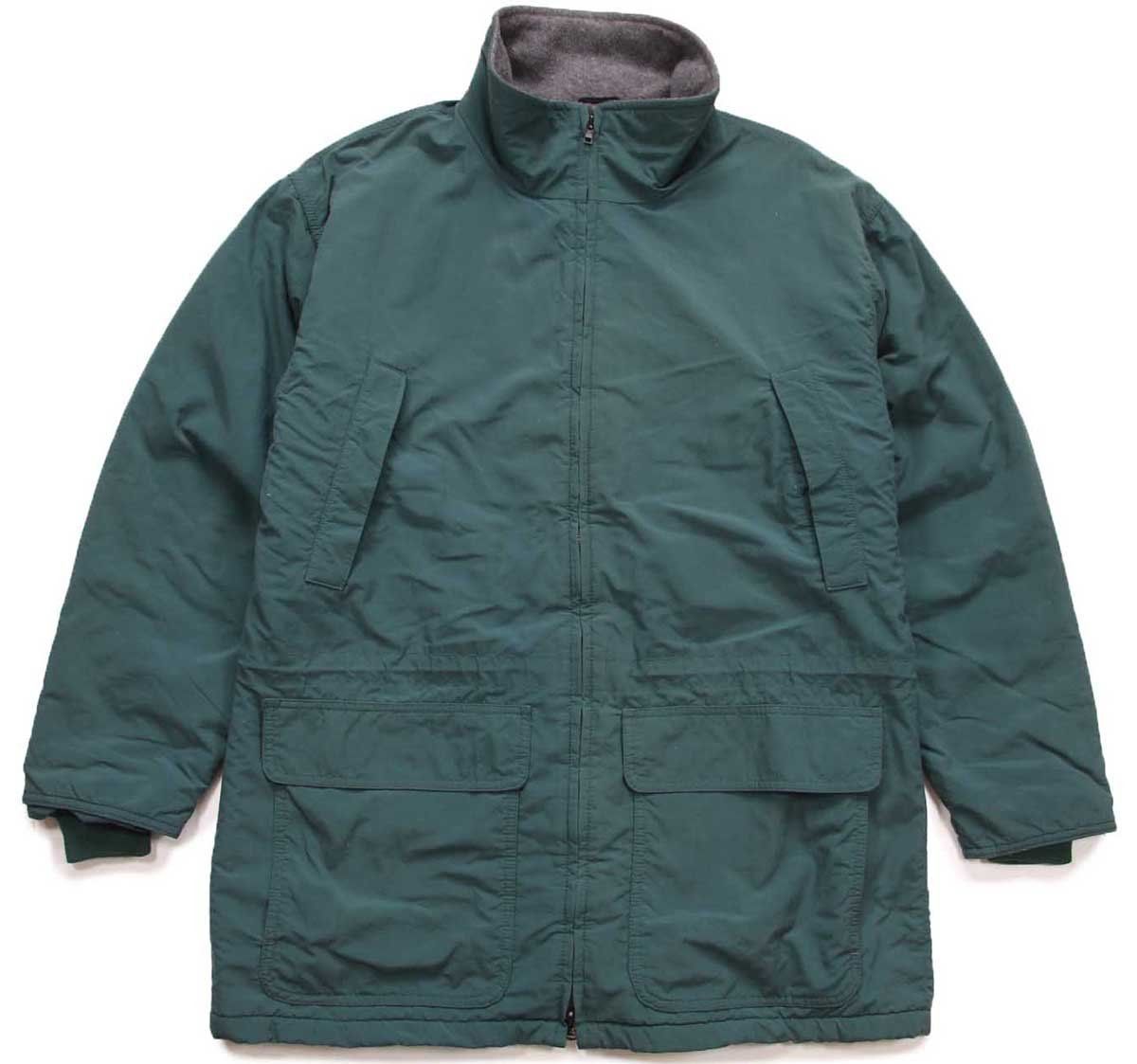 90s L.L.Bean フリースライナー ナイロン マウンテンジャケット 緑 