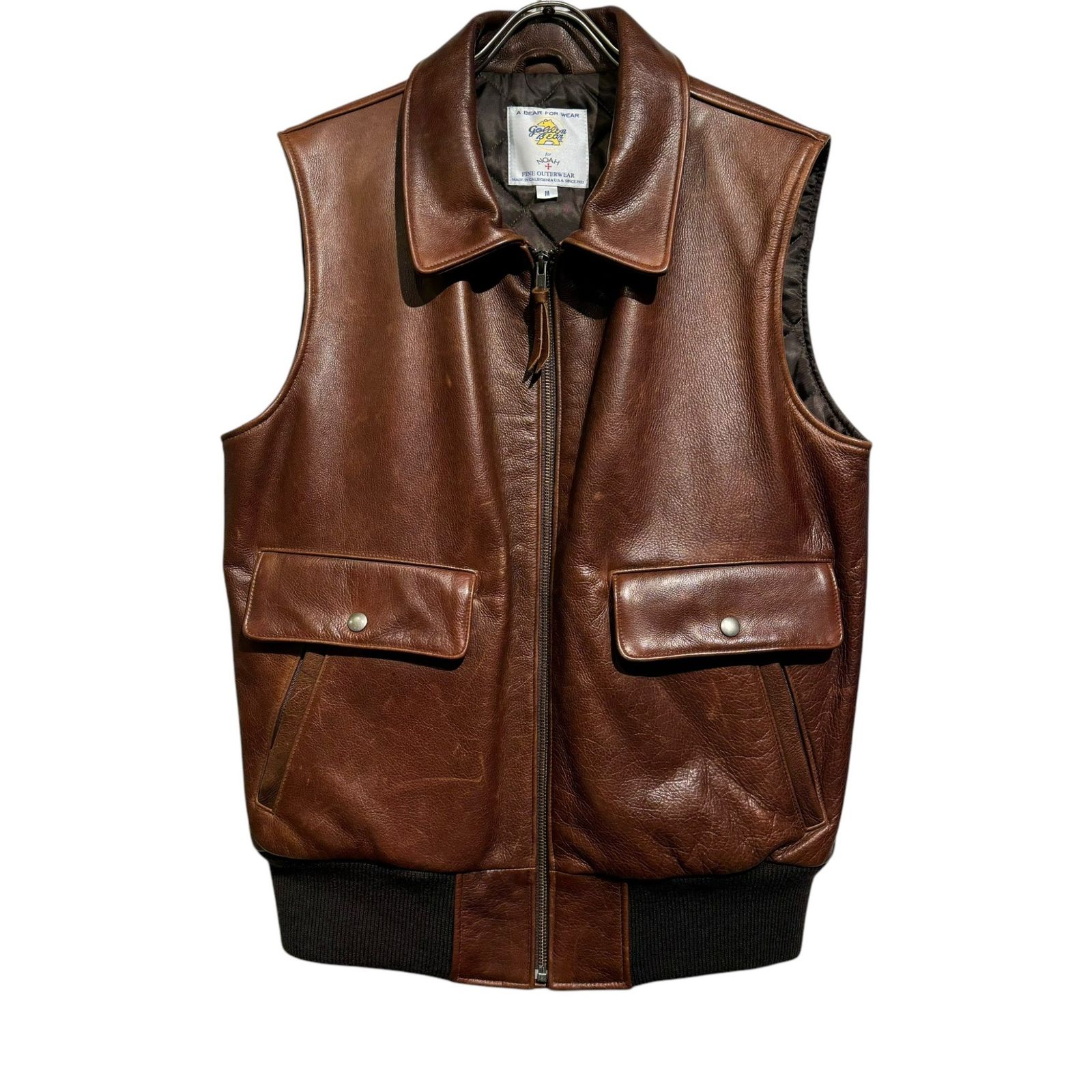 NOAH ノア Leather Vest メンズ ブラウン M