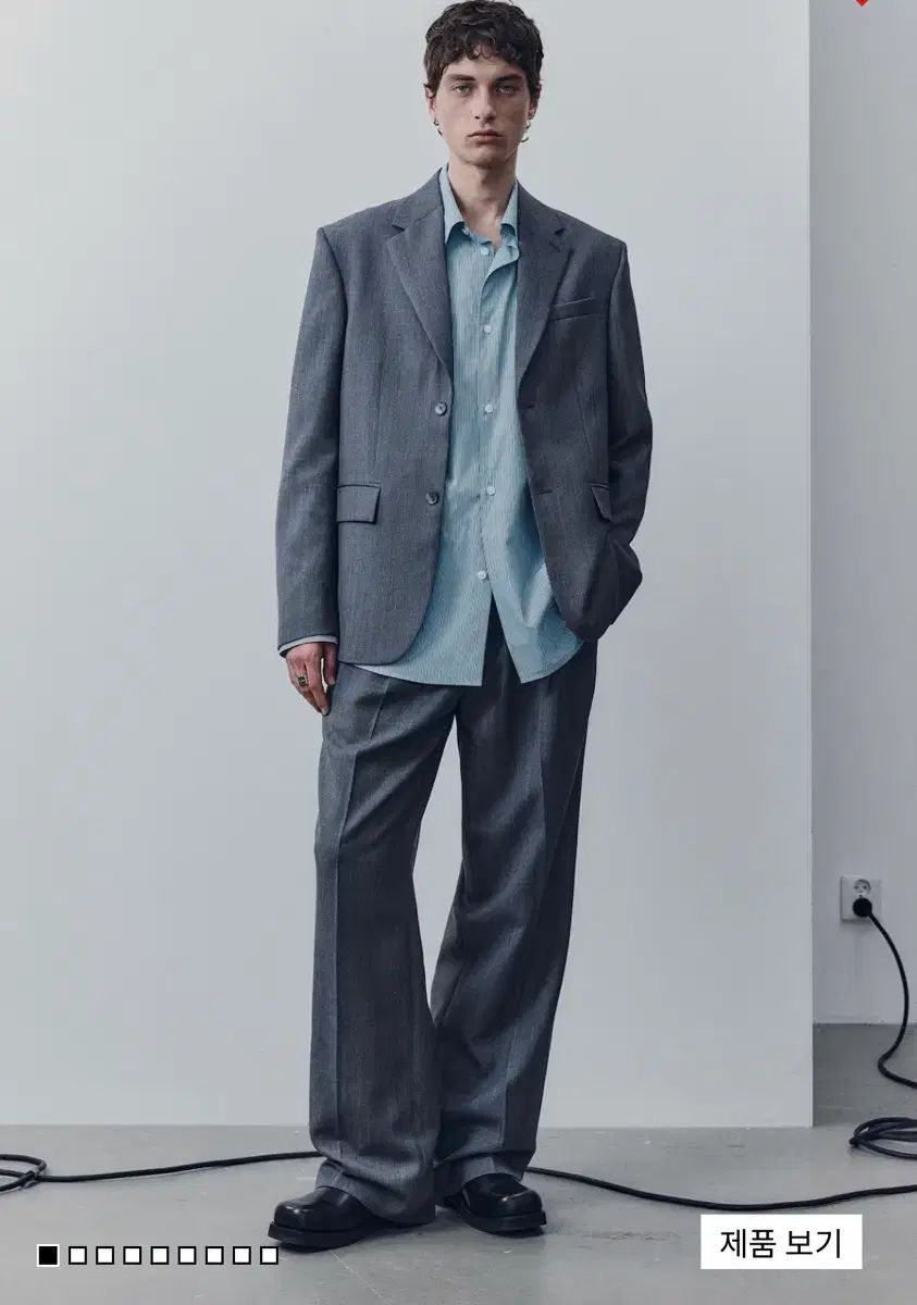 H-M アトリエ 25 fw ワイド シングルブレスト ウールブレンド ジャケット