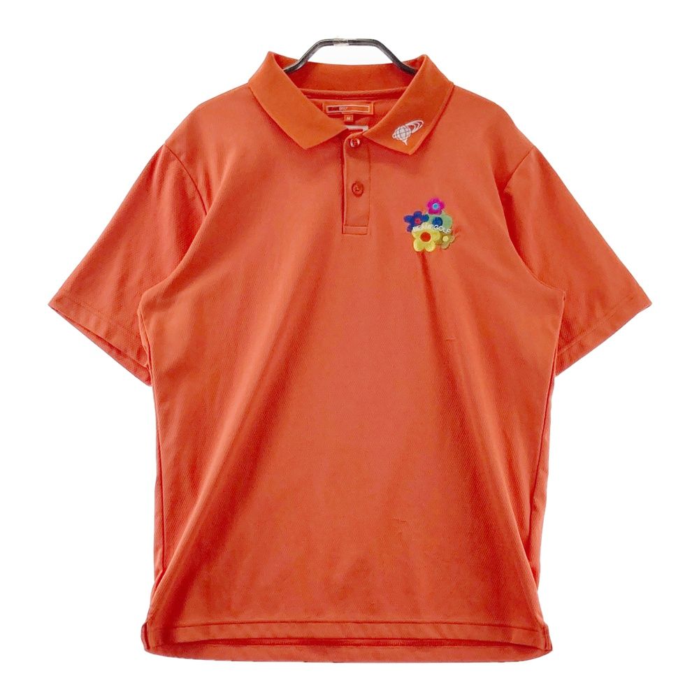 サイズ M BEAMS GOLF ビームスゴルフ 半袖ポロシャツ オレンジ系 ゴルフウェア メンズ ストスト