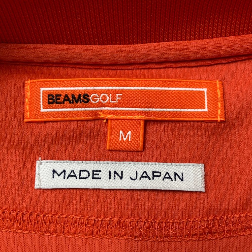 サイズ：M BEAMS GOLF ビームスゴルフ  半袖ポロシャツ  オレンジ系 [240101597685] ゴルフウェア メンズ ストスト サイズ：M BEAMS GOLF ビームスゴルフ 半袖ポロシャツ オレンジ系