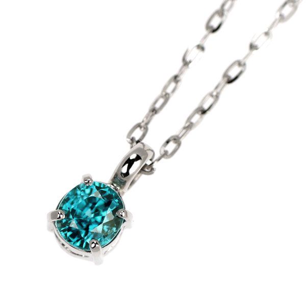 Pt900/ Pt850 ブルージルコン ペンダントネックレス 0.84ct - メルカリ