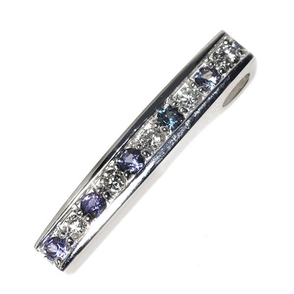 K18WG カラーチェンジガーネット ダイヤモンド ペンダントトップ 0.28