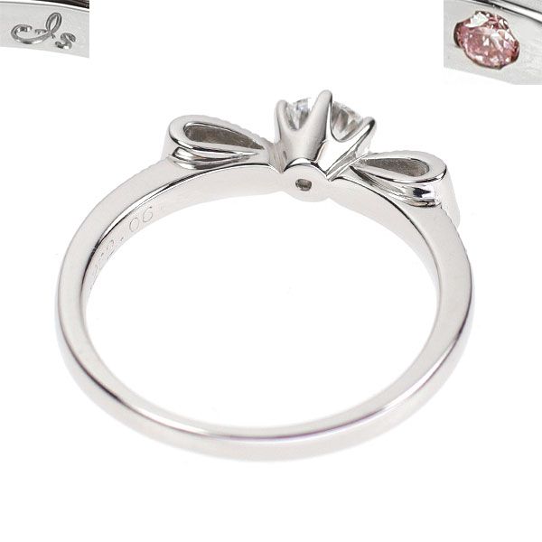 フォーエバーマーク Pt900 ダイヤモンド リング 0.262ct D VVS2 3EX D0