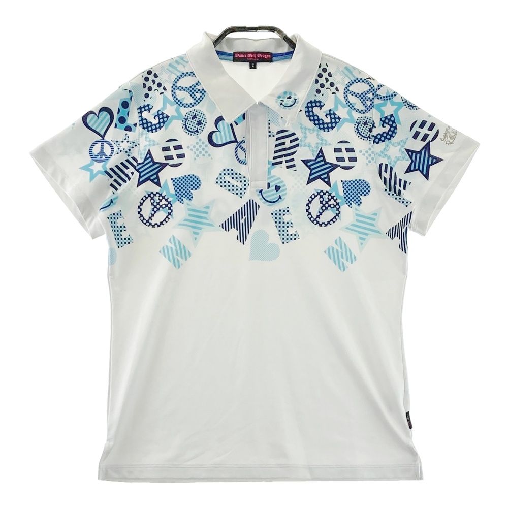 Dance With Dragon 半袖ポロシャツ ゴルフウェア 白 2 日本製 Dance With Dragon 半袖ポロシャツ ゴルフウェア 白 2 日本製 DANCE