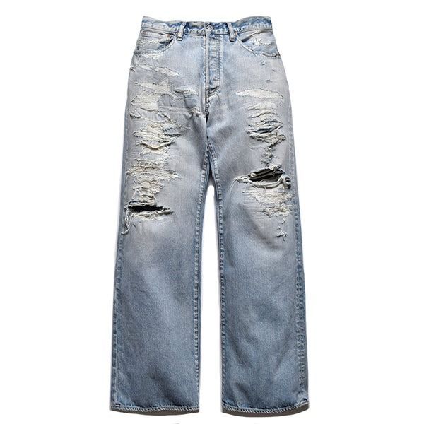 MINEDENIM｜マインデニム W.Straight 5pocket USS ダメージリペア加工 