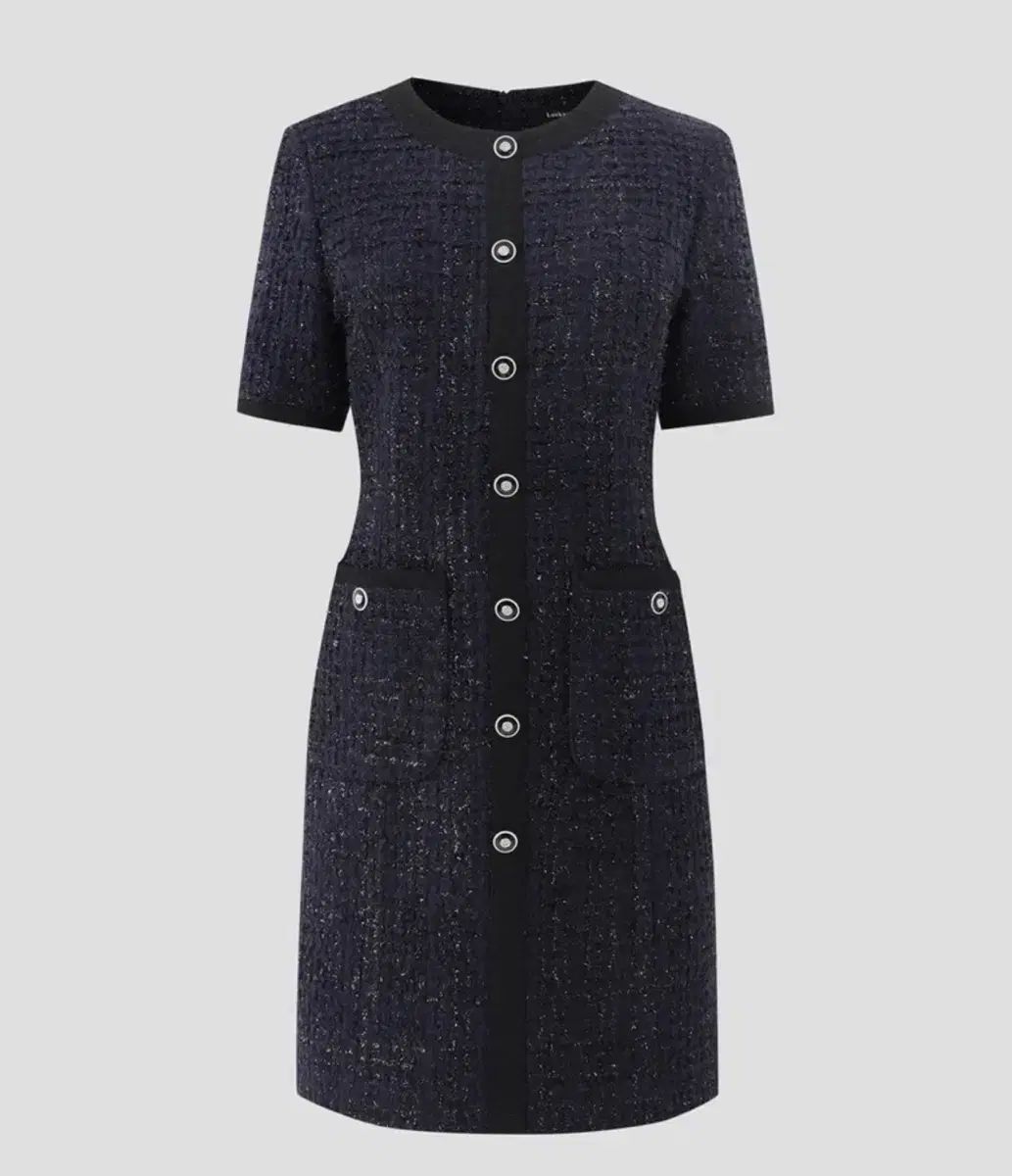  LOOKAST エイミー ツイード ONE PIECE S 長袖 七分袖 ミニワンピース