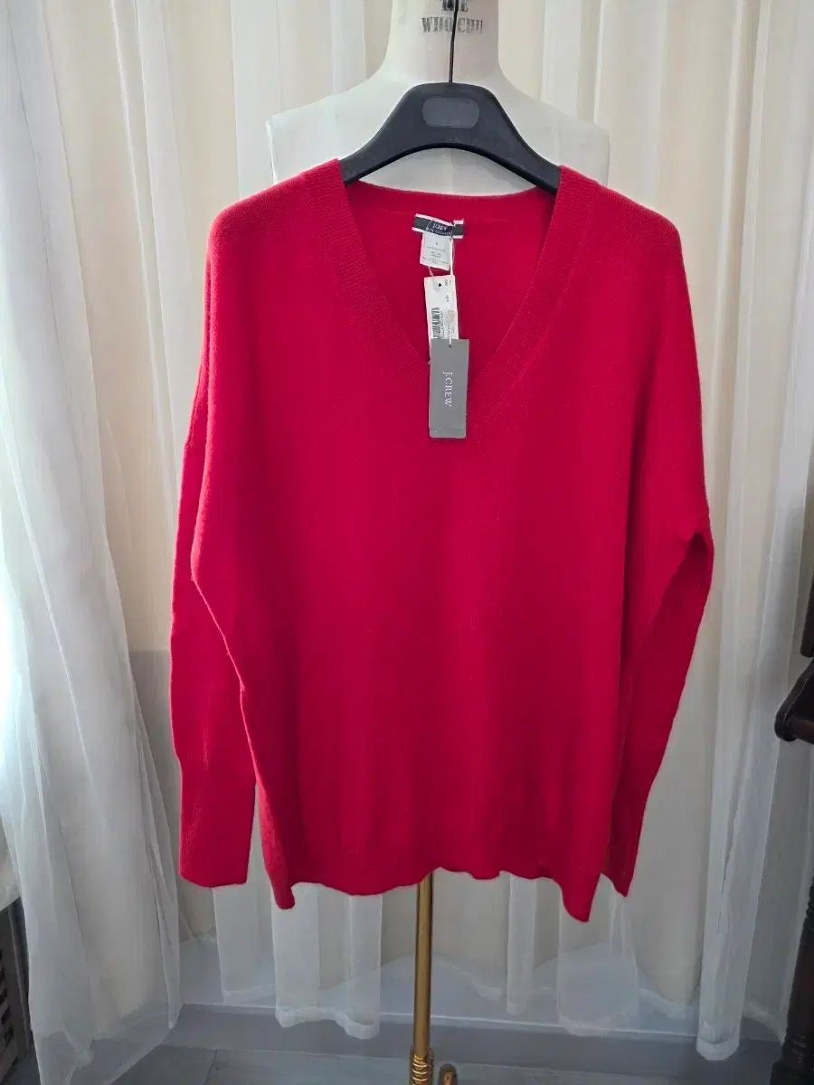 n 06 カシミア レディース Vネック セーター J.Crew ジェイクルー 赤