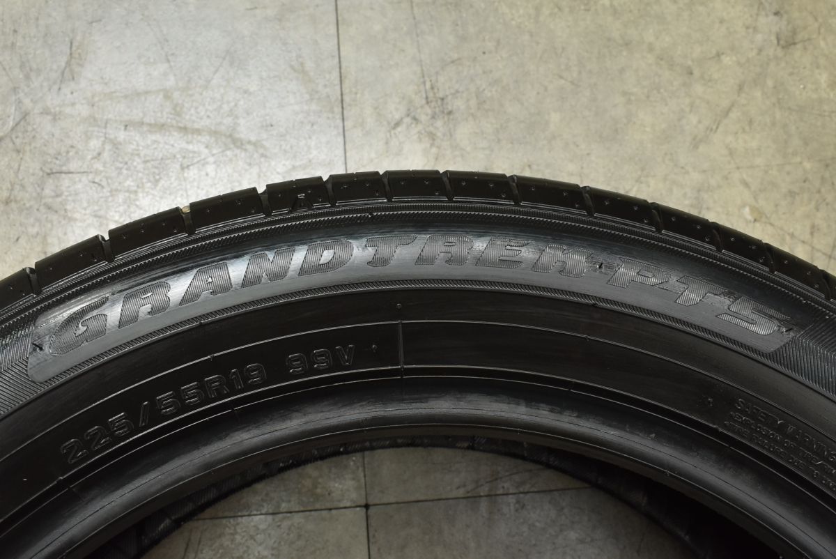  製 新車外し品 ダンロップ グラントレック PT 5 225|55 R 19 4本セット NX ハリアー RAV 4 エクストレイル CX-5 CX-8 交換用 可 19インチ サマータイヤ ノーマルタイヤ