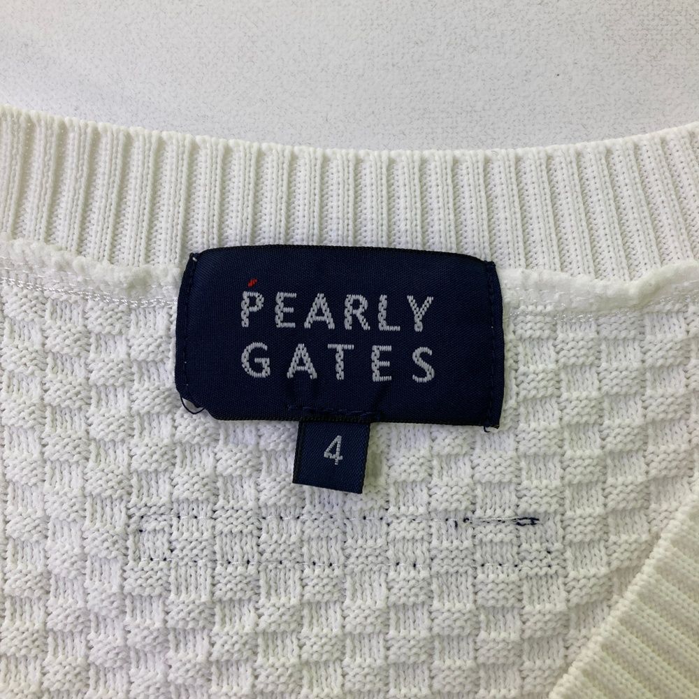 サイズ：4 PEARLY GATES パーリーゲイツ ニットベスト ホワイト系