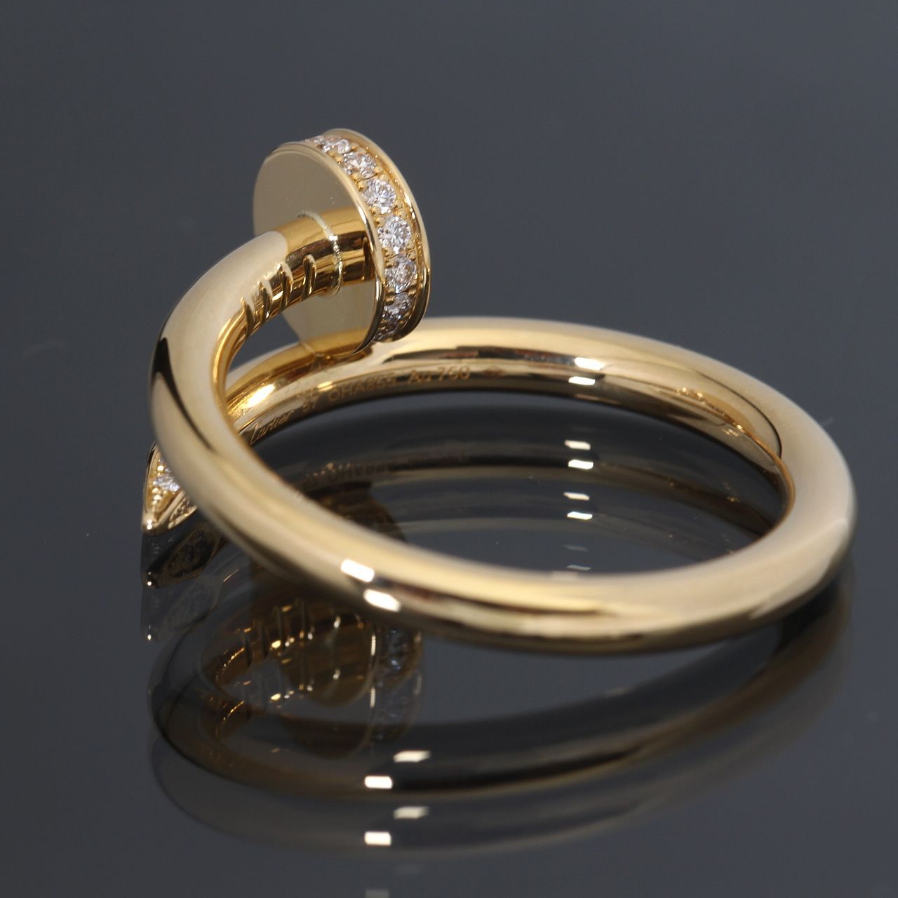 カルティエ Cartier ジュストアンクル ダイヤ リング 750 YG サイズ57 10951