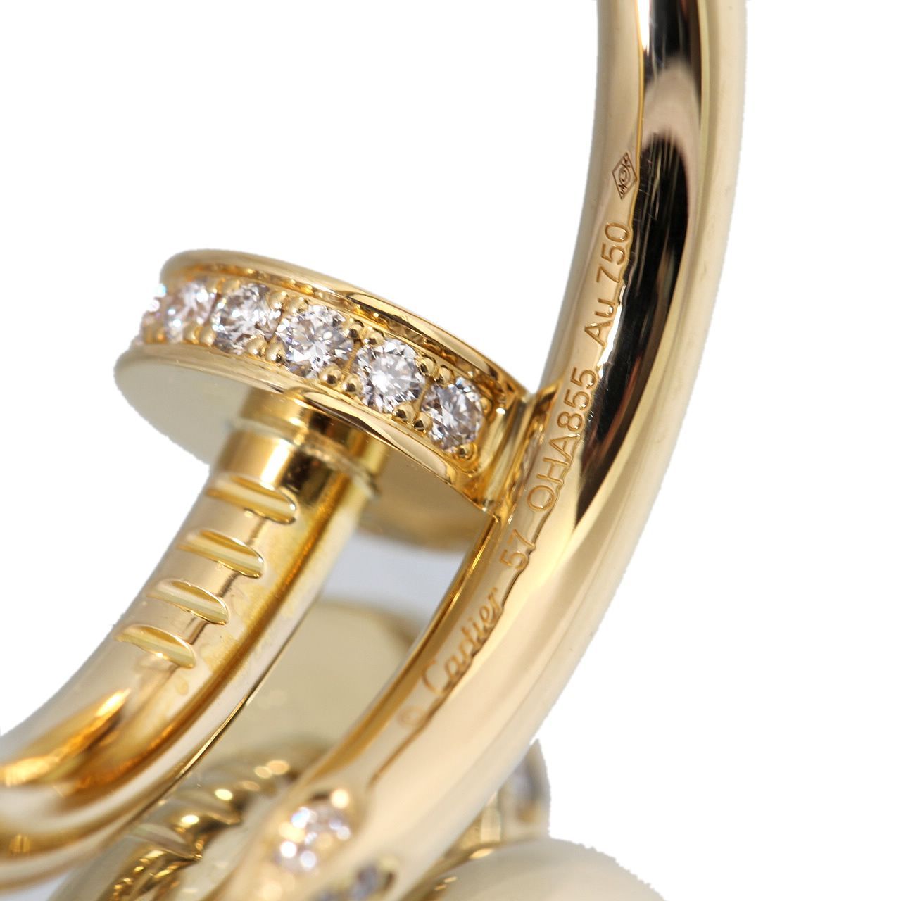  カルティエ Cartier ジュストアンクル ダイヤ リング 750 YG サイズ57 10951 リング 指輪 アクセサリー