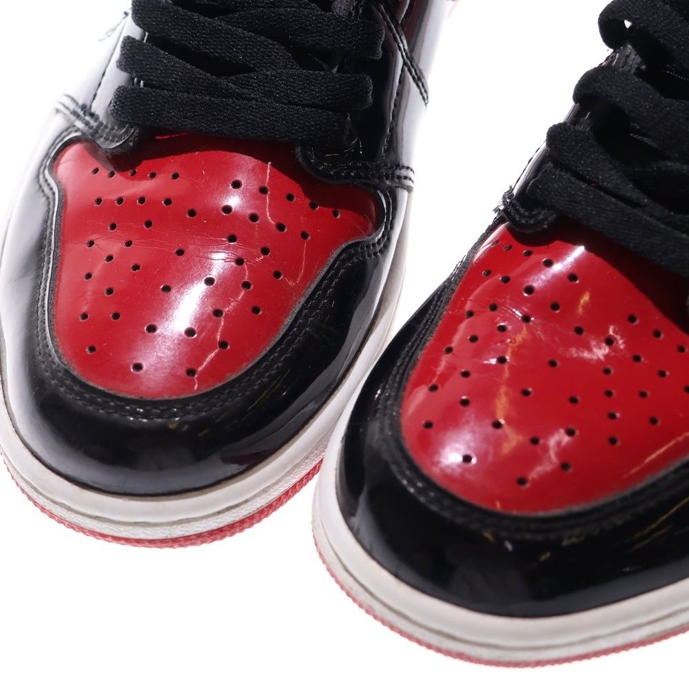 バスケットボール Nike Air Jordan 1 赤/黒 ハイカット パテント