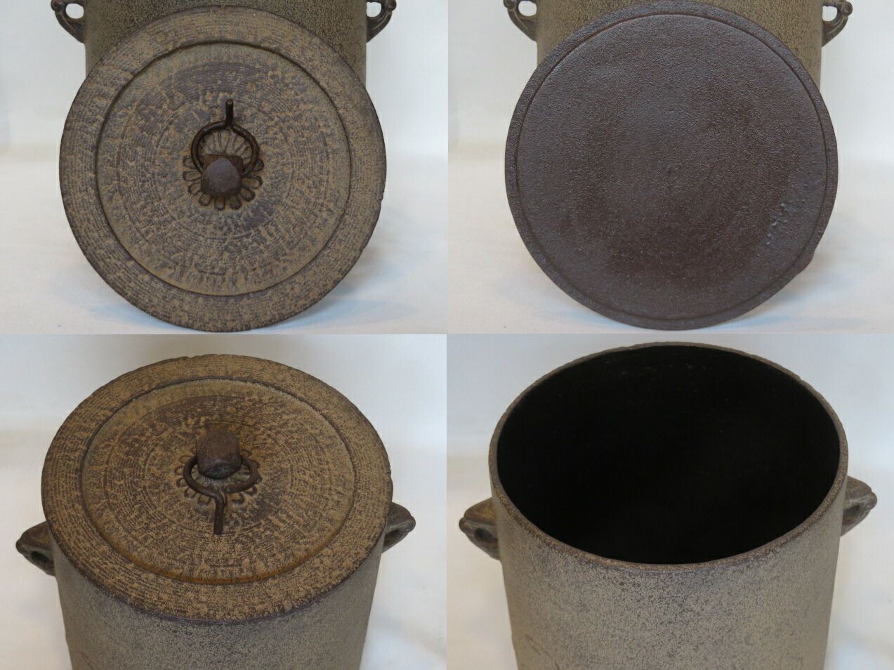 新年）山形県釜師 菊池政光作 雲龍釜（中）茶道具【税込・送料込