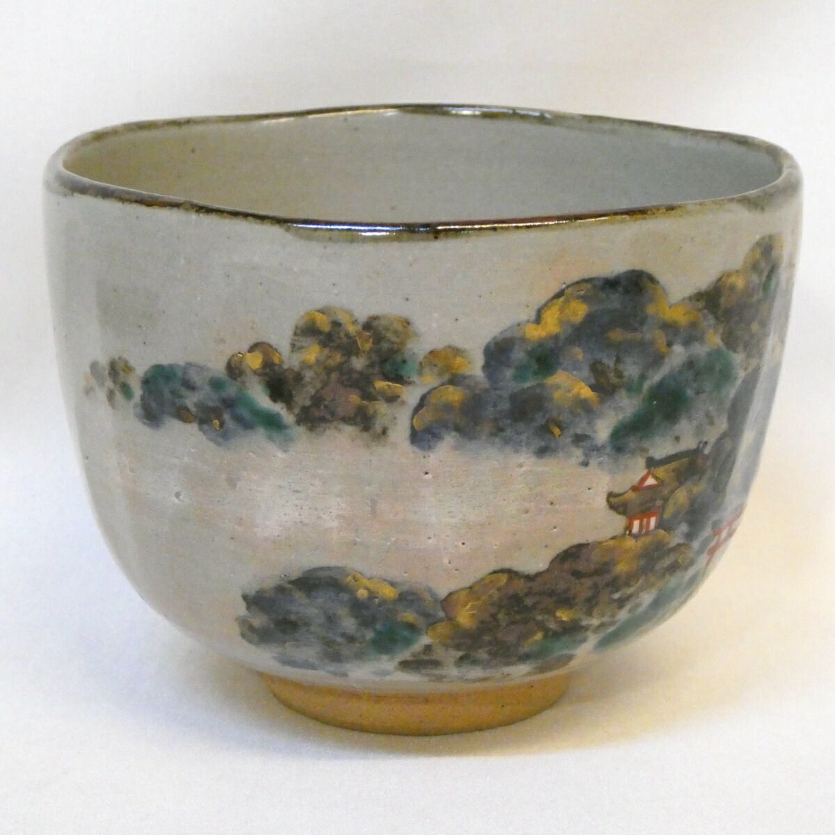 千家十職】平安 十六代 永楽善五郎（即全）作 乾山写 鎮守の森 茶碗