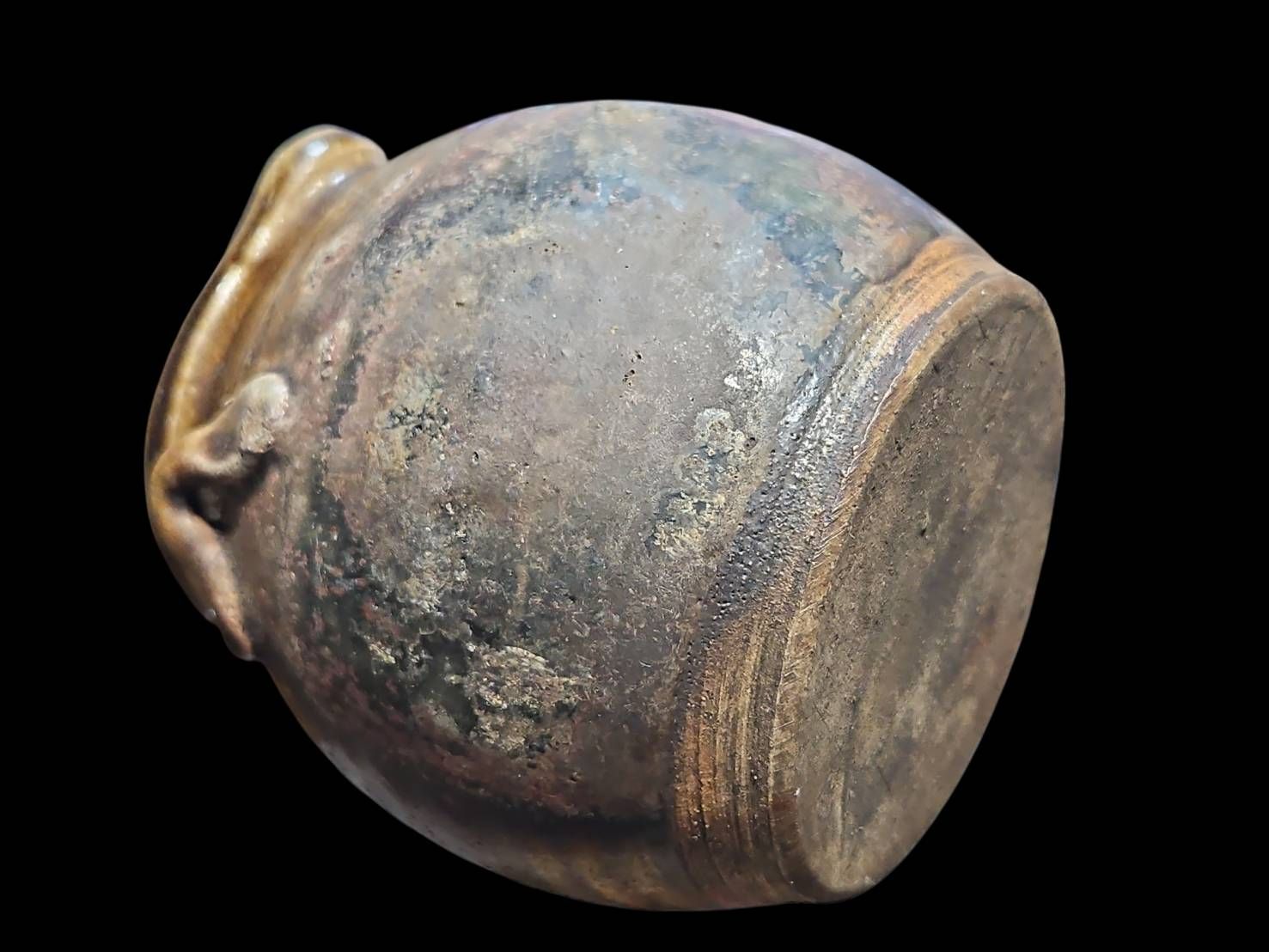 古備前 お歯黒壺 江戸期 備前焼 壷 壺 古美術 骨董 レトロ