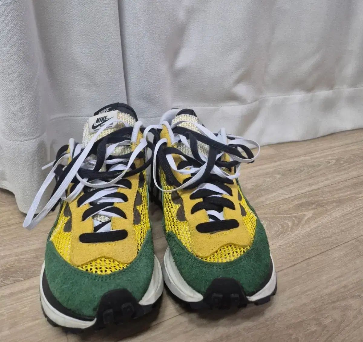ナイキ サカイ ヴェイパーワッフル 黄緑 255