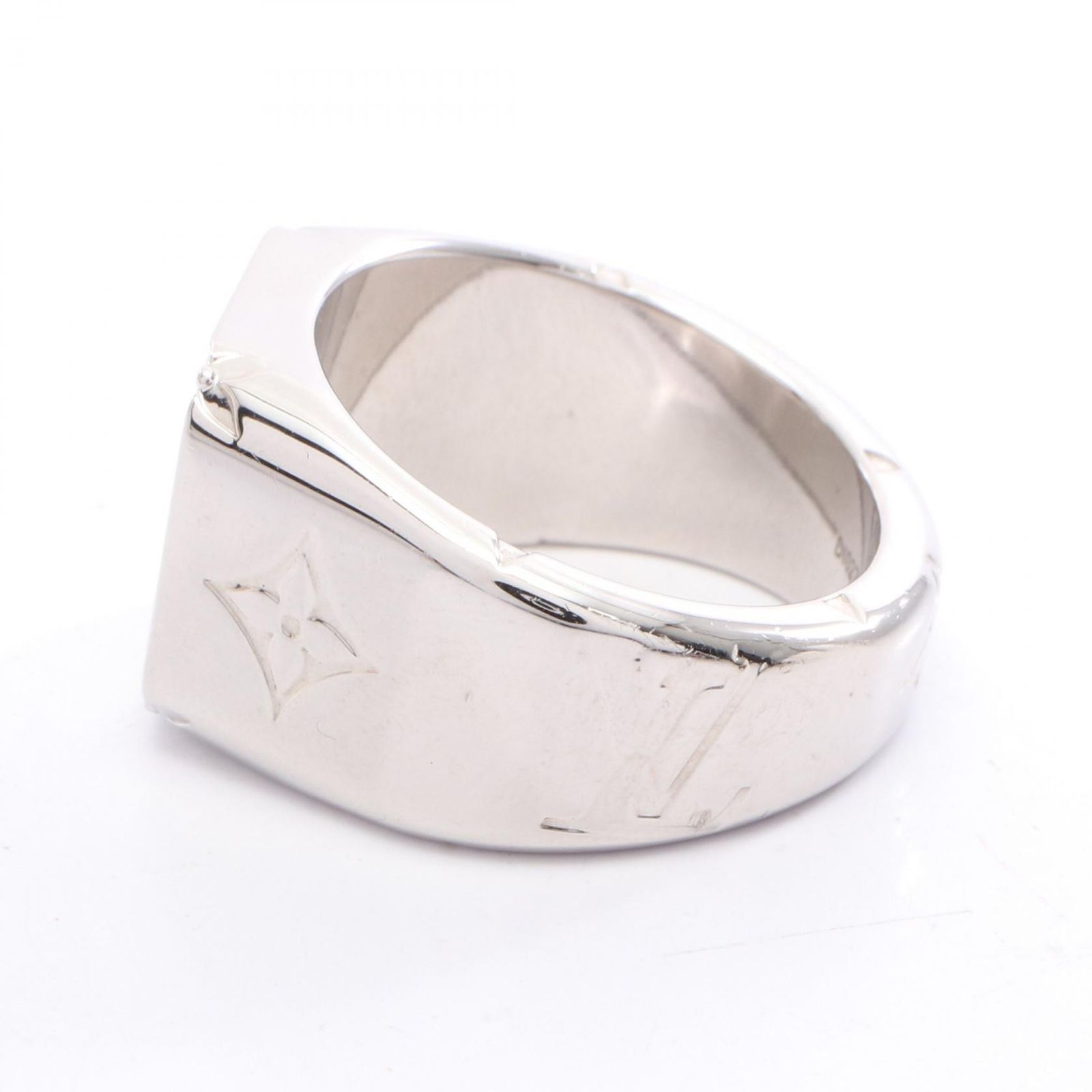 ルイ ヴィトン LOUIS VUITTON リング 指輪 シグネットリング モノグラム M 62488 ステンレススチール メンズ A