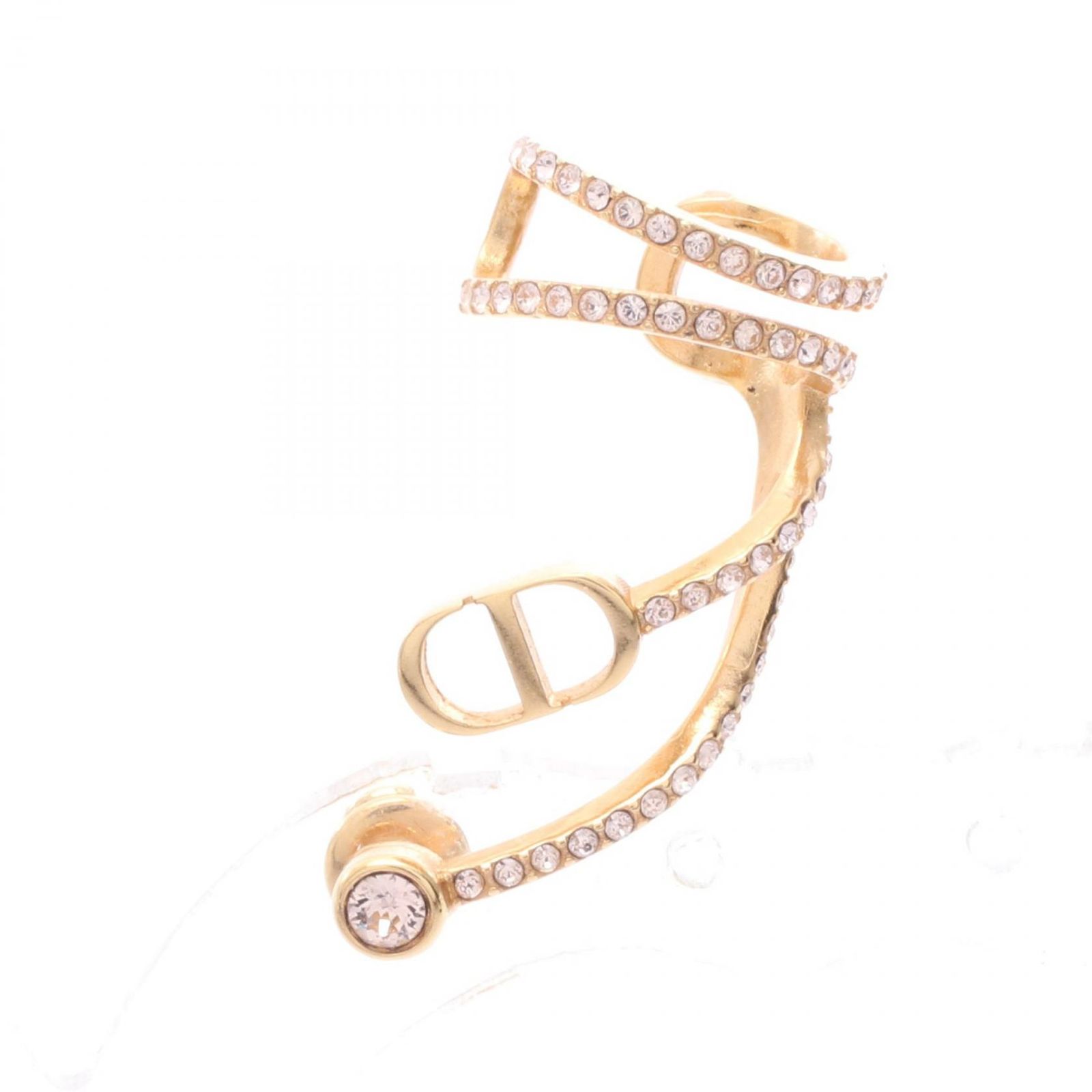 ディオール Dior ピアス CDロゴ GP ゴールドメッキ レディース A