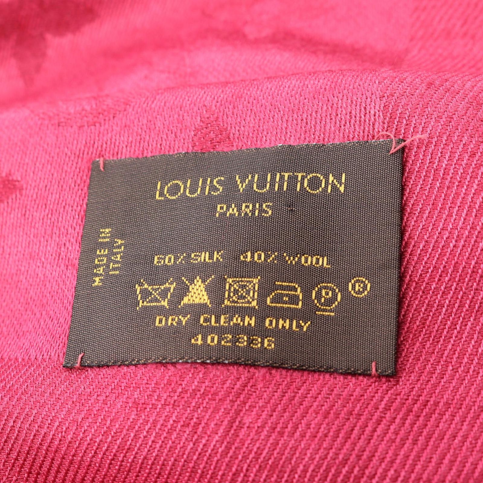 ルイ ヴィトン LOUIS VUITTON ストール ショール モノグラム シルク ウール マフラー レディース A