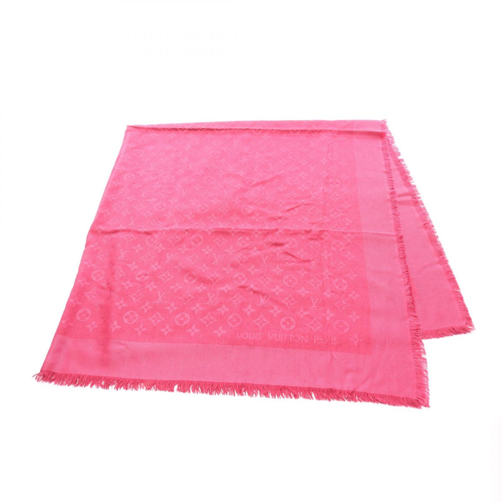 ルイ ヴィトン LOUIS VUITTON ストール ショール モノグラム シルク ウール マフラー レディース A