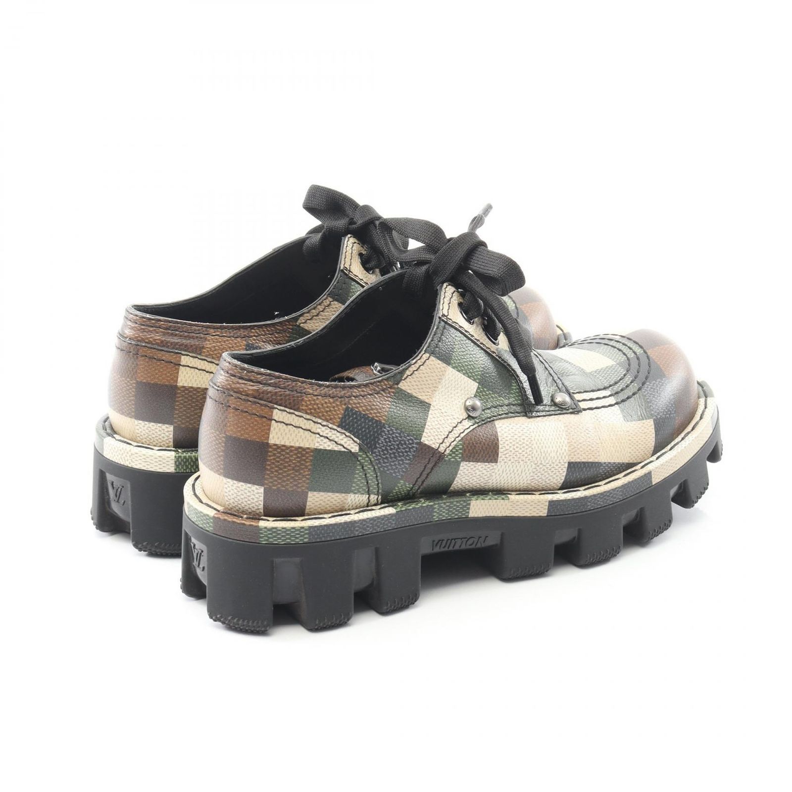 ルイ ヴィトン LOUIS VUITTON スニーカー LVチェッカーライン ダモフラージュ PVCコーティングキャンバス メンズ A