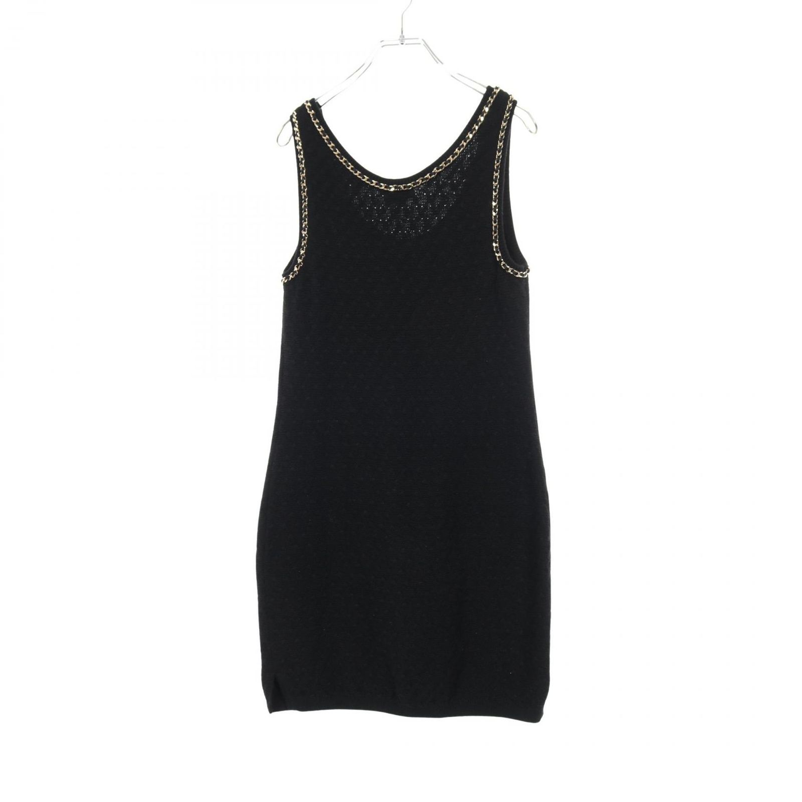 シャネル CHANEL ワンピース ココマーク チェーントリム ブラック その他 ニットワンピース レディース A