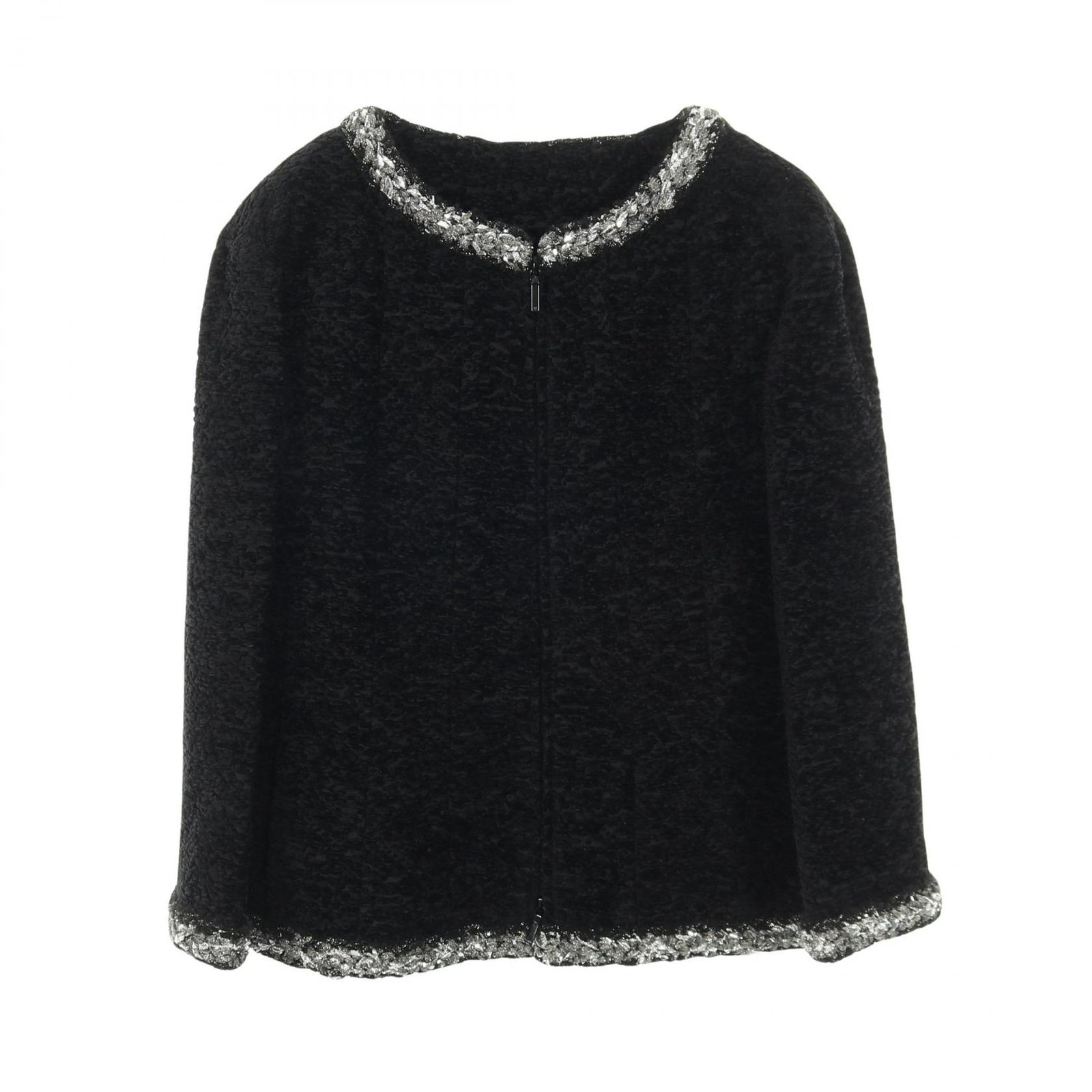 シャネル CHANEL ココマークボタン シルク ジャケット レディース A