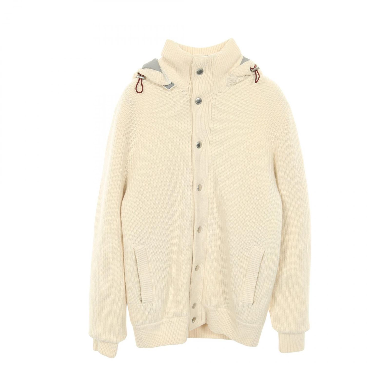 ブルネロクチネリ Brunello Cucinelli ダウンジャケット ニット アイボリー カシミヤ メンズ A