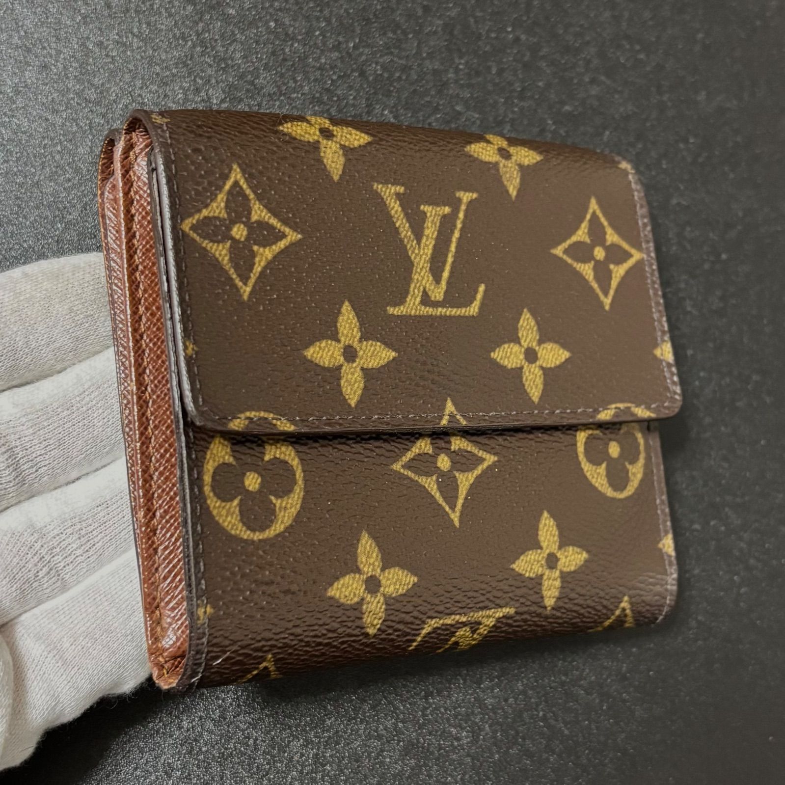 v 16 ポルト モネ ビエ カルトクレディ ポルトフォイユ エリーズ モノグラム Louis Vuitton ルイ ヴィトン 3つ 折り 三つ折り 財布 ミニ コンパクト ウォレット Wホック カード入れ 4 枚