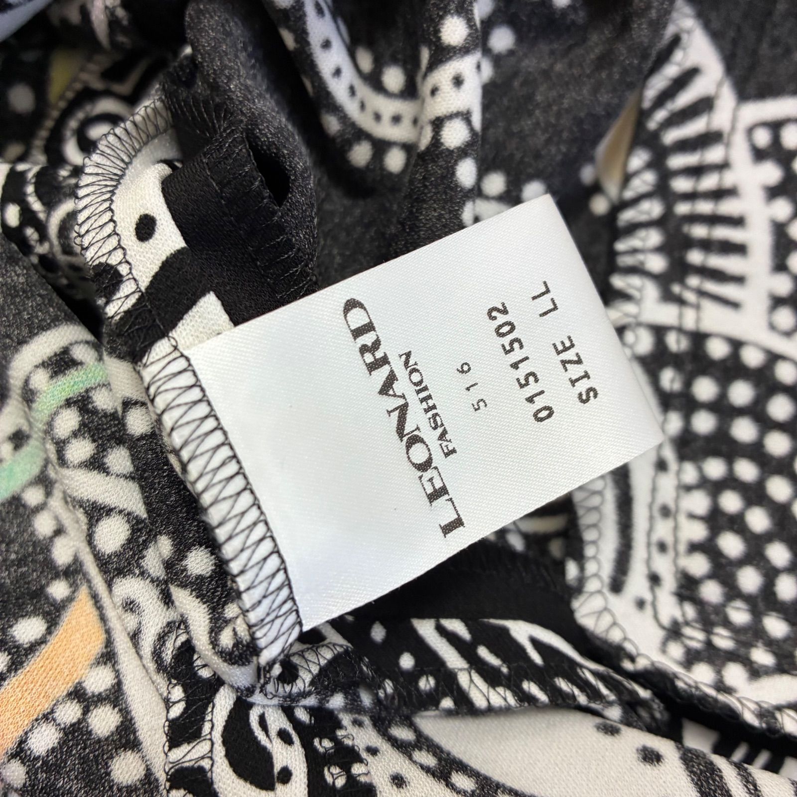 LEORARD レオナール☆カンカン素材 テーラードジャケット LL