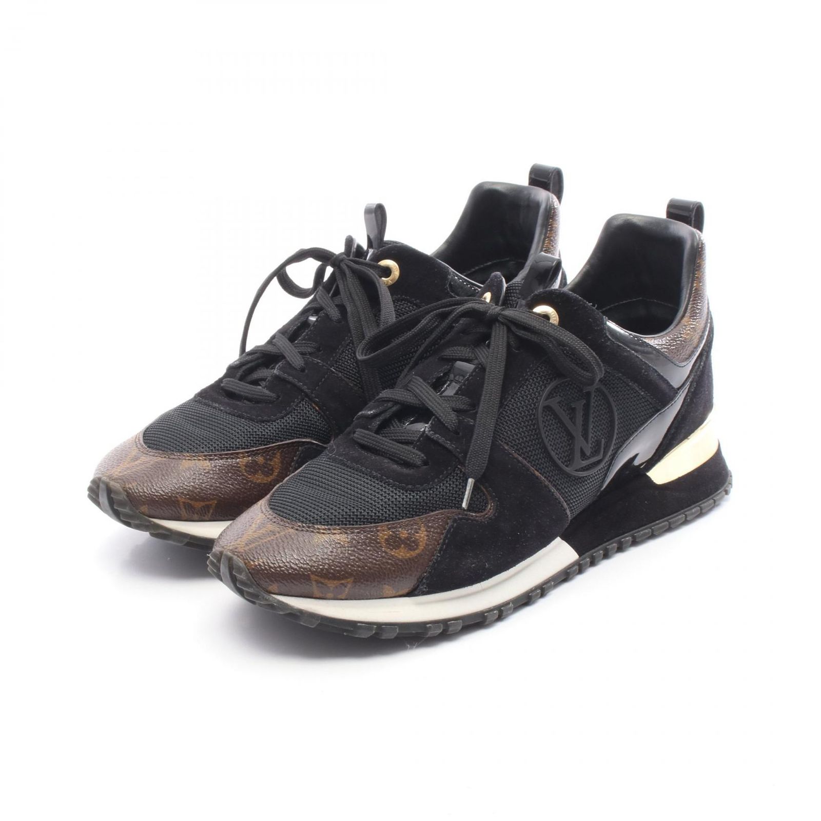 ルイ ヴィトン LOUIS VUITTON スニーカー ランアウェイライン PVCコーティングキャンバス スウェード レディース A