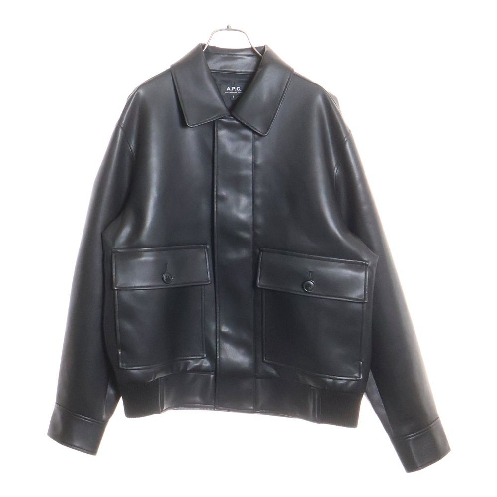 A.P.C. レザージャケット A.P.C (アーペーセー) Avis フロントポケット ジップアップ フェイク