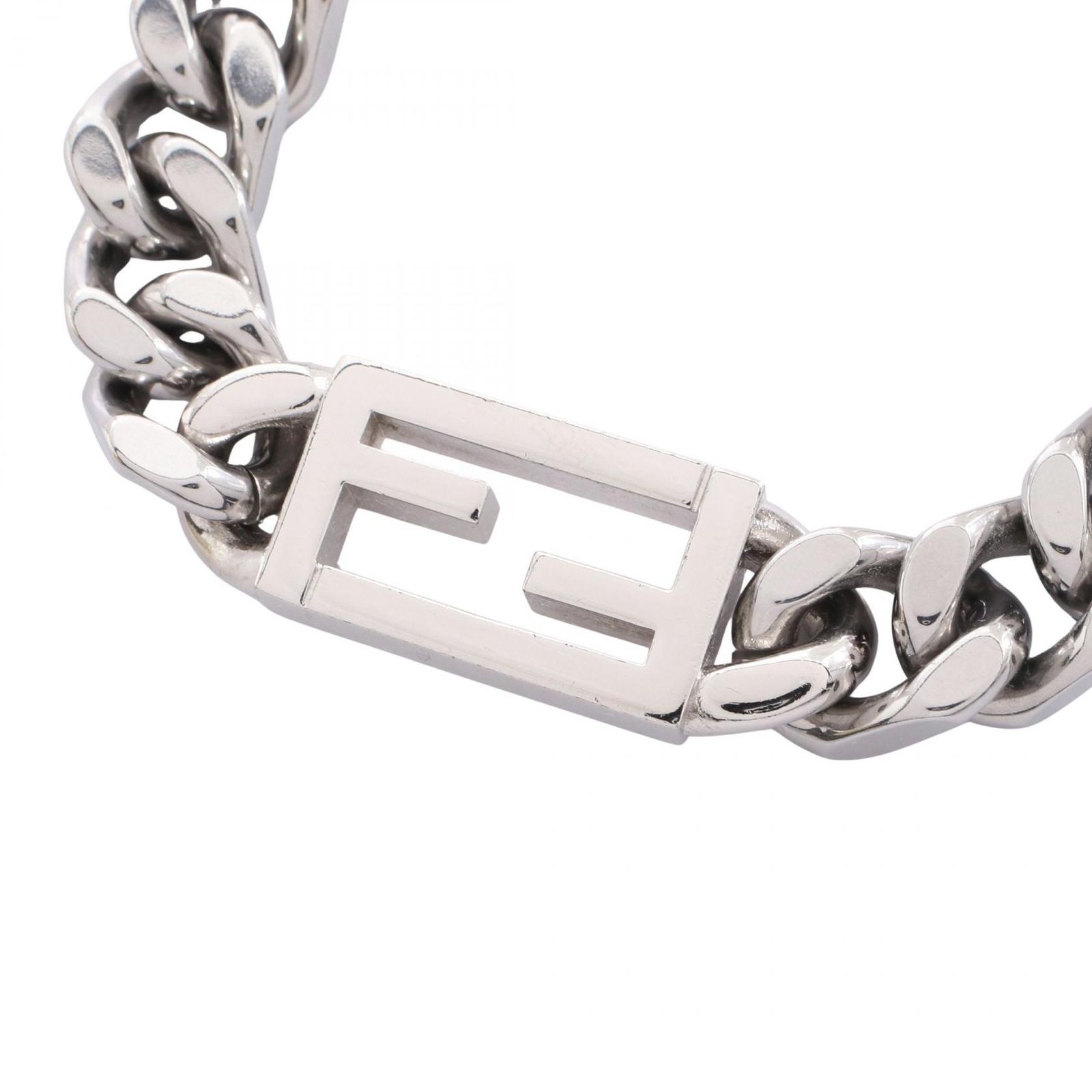 フェンディ FENDI ネックレス バゲット ステンレススチール メンズ A