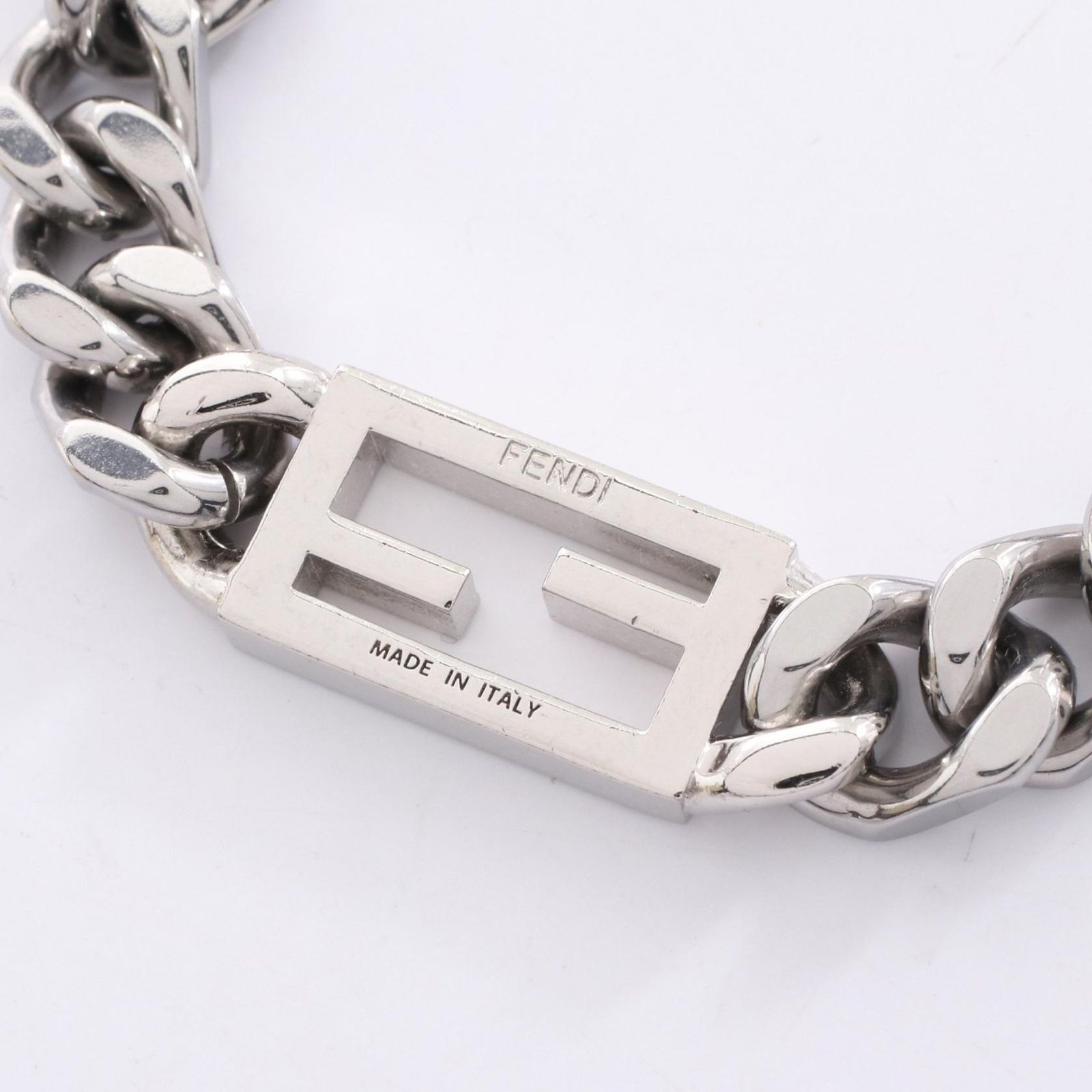 フェンディ FENDI ネックレス バゲット ステンレススチール メンズ A