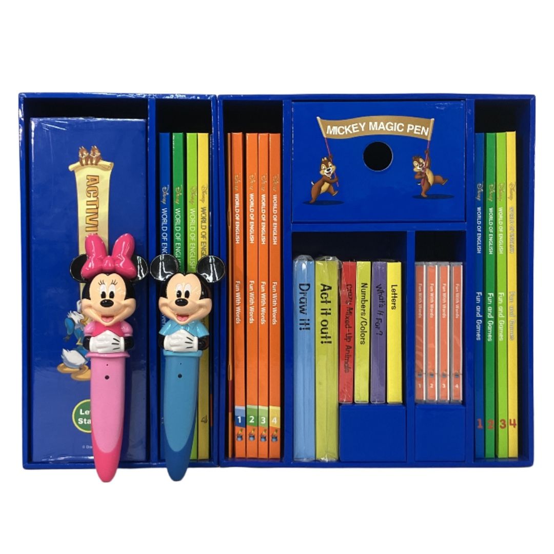 ディズニー ワールドイングリッシュ 教材 美品 DWE ミッキーマジックペン アドベンチャーセット ディズニー