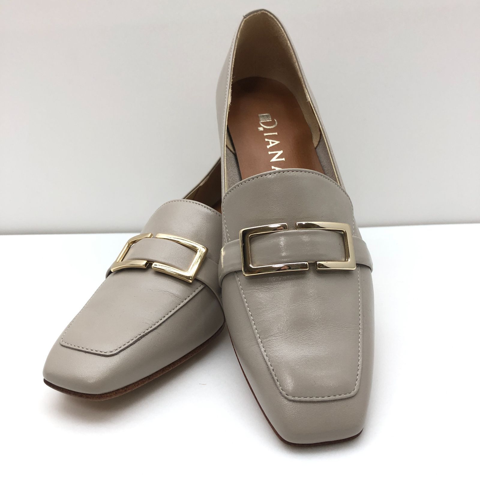 DIANAダイアナ ローファー 24cm DIANA レディース ローファー 革靴 パンプス ベージュ 24cm ダイアナ