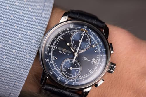 ツェッペリン 腕時計 100周年 ブルー文字盤 86703 メンズ 正規輸入品 並行輸入品 e 14 d 7839