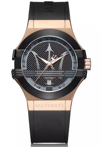 マセラティ 腕時計 メンズ potenza 男性用 クオーツ時計 防水 トライデントロゴ ビジネス スポーツ ローズゴールド 2年保証 a 02 c 004 d