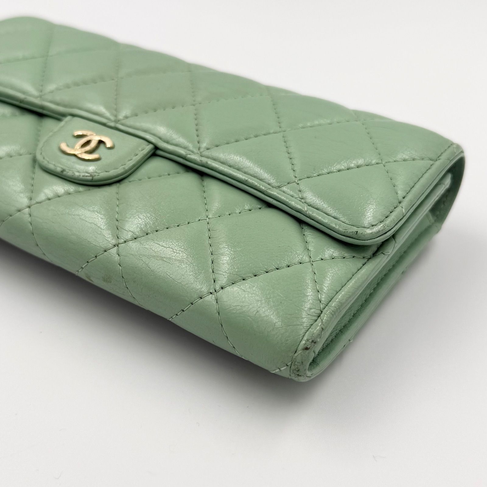 シャネル 長財布 グリーン レディース 財布 CHANEL - メルカリ