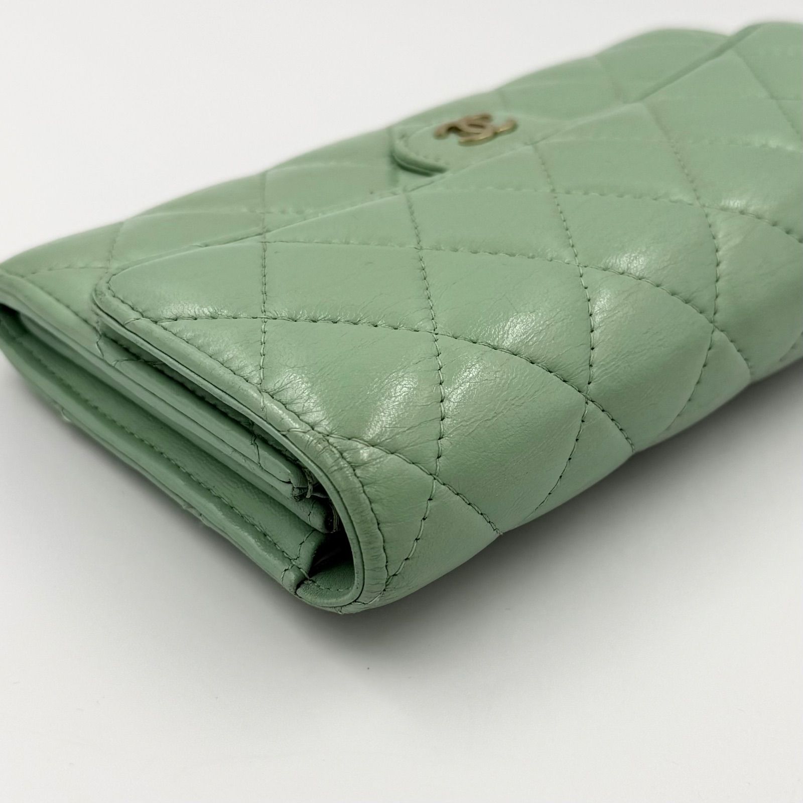 シャネル 長財布 グリーン レディース 財布 CHANEL - メルカリ