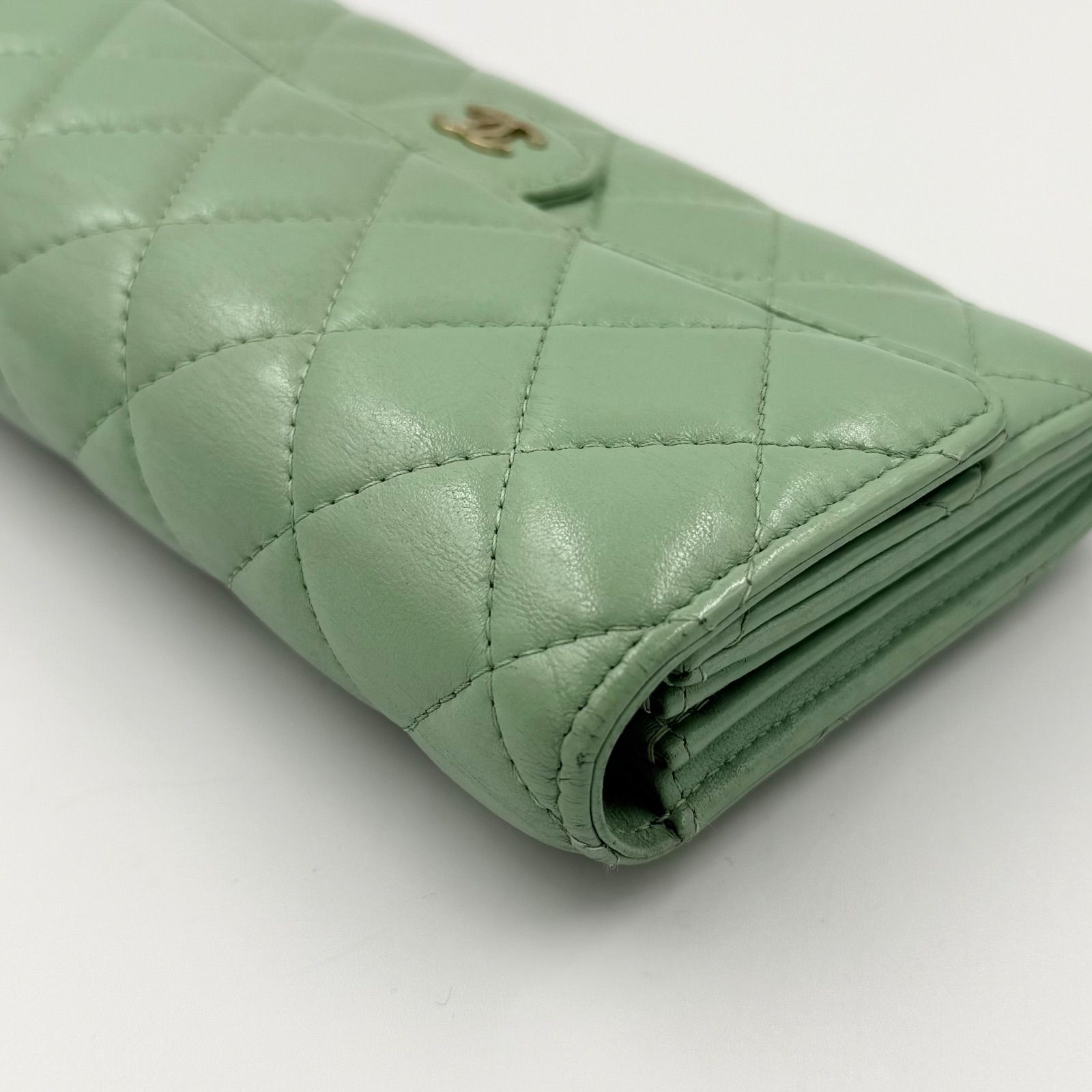 シャネル 長財布 グリーン レディース 財布 CHANEL - メルカリ