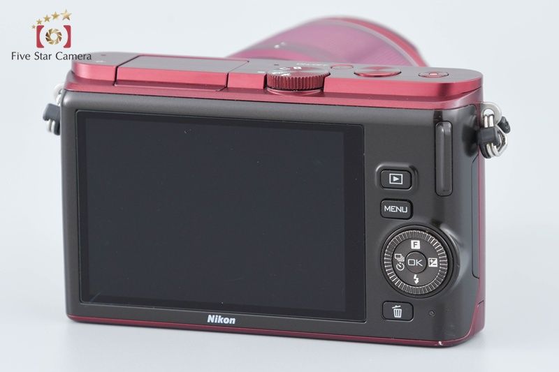 Nikon ニコン 【中古】Nikon ニコン 1 J3 レッド 小型10倍ズームキット